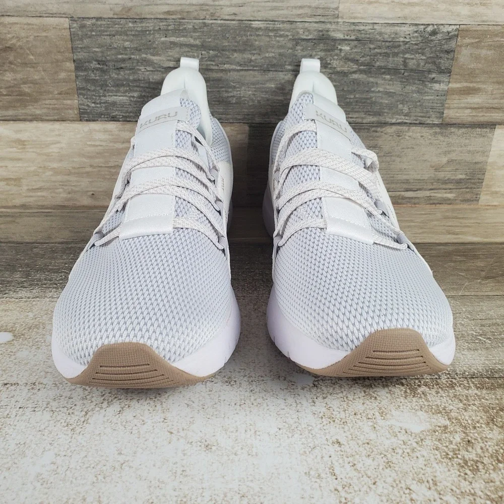 KURU FLEX Womens Shoes Sz 11 M Running Bright White Sand Mesh Lace Up Sneakers